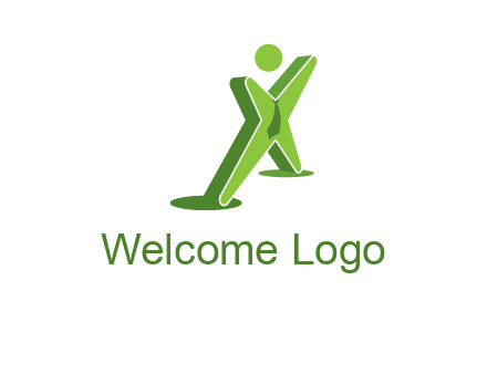 letter X man logo