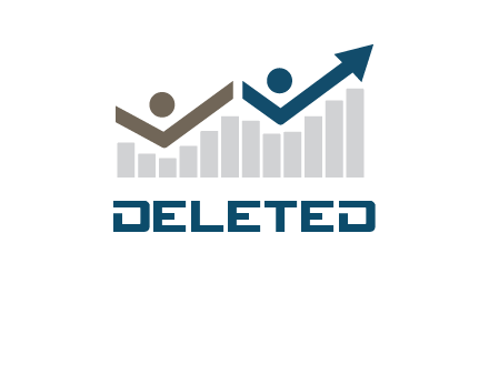 graph bars and arrows logo