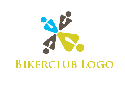 people wearing tie forming a clover leaf logo