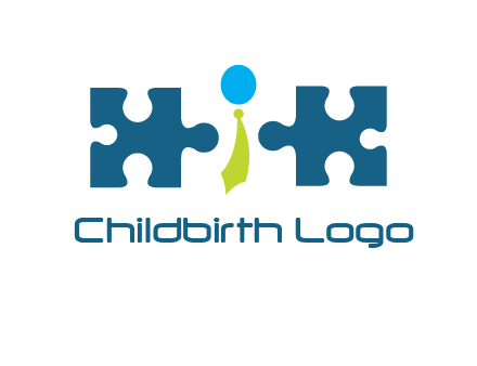 puzzle pieces with man wearing tie logo