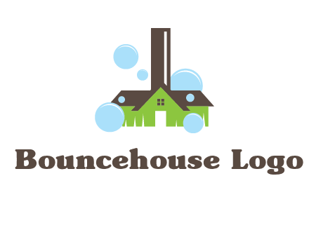 broom shaped like a home logo