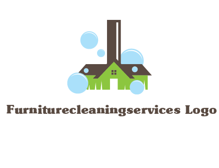 broom shaped like a home logo
