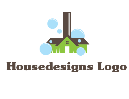 broom shaped like a home logo