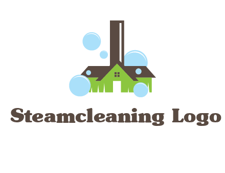 broom shaped like a home logo