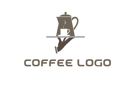server bringing tea logo