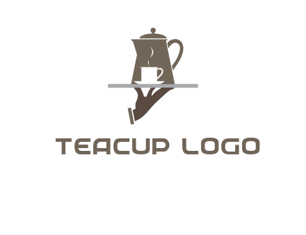 server bringing tea logo