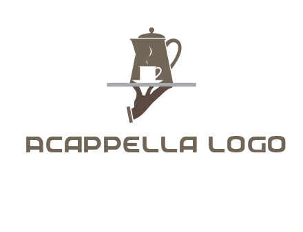 server bringing tea logo