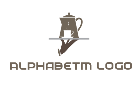 server bringing tea logo