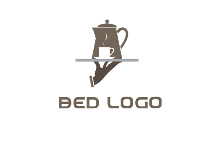 server bringing tea logo