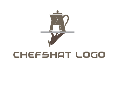 server bringing tea logo