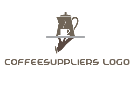 server bringing tea logo