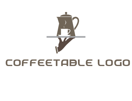 server bringing tea logo