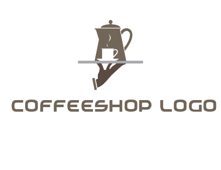 server bringing tea logo