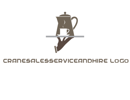 server bringing tea logo