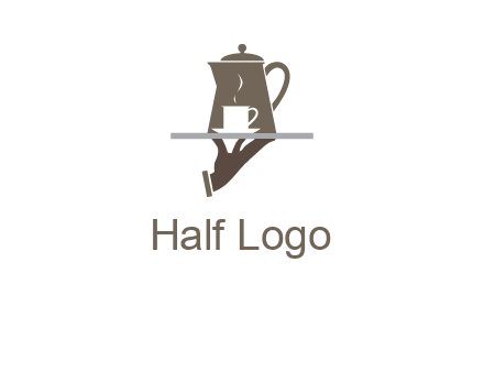 server bringing tea logo