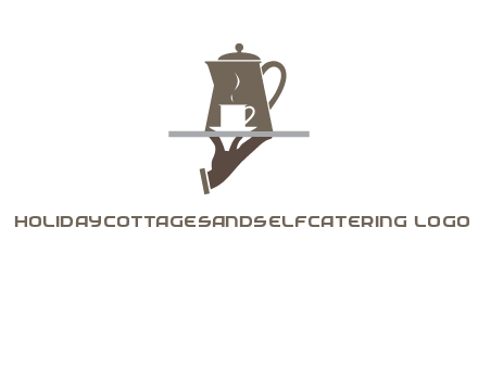 server bringing tea logo