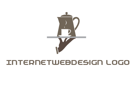 server bringing tea logo