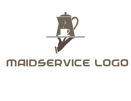 server bringing tea logo