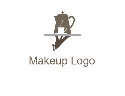 server bringing tea logo