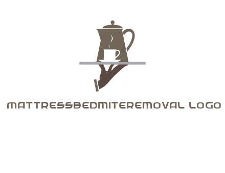 server bringing tea logo