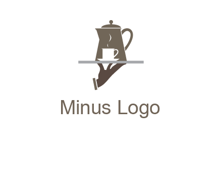 server bringing tea logo