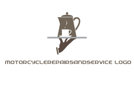 server bringing tea logo