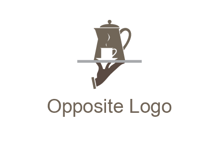 server bringing tea logo