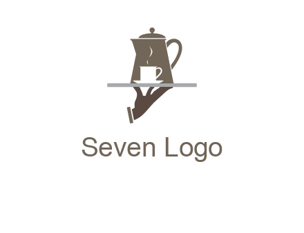 server bringing tea logo