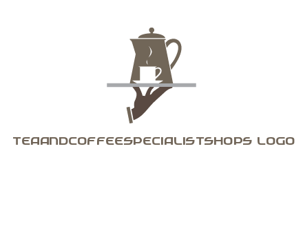 server bringing tea logo