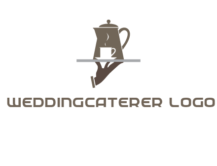 server bringing tea logo