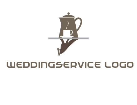 server bringing tea logo