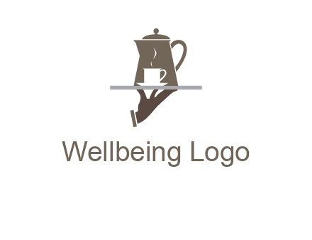 server bringing tea logo