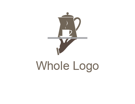 server bringing tea logo