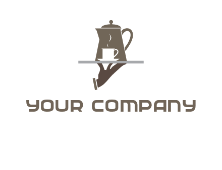 server bringing tea logo