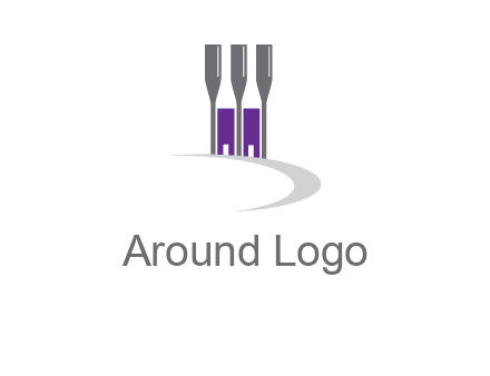 doors between wine glasses logo