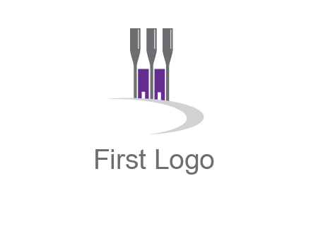 doors between wine glasses logo