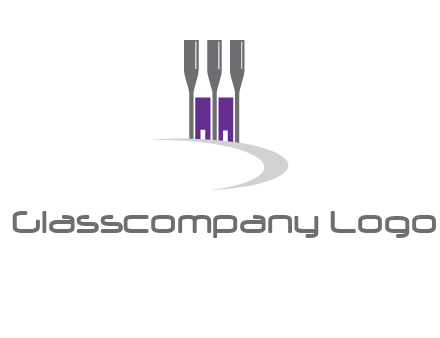 doors between wine glasses logo