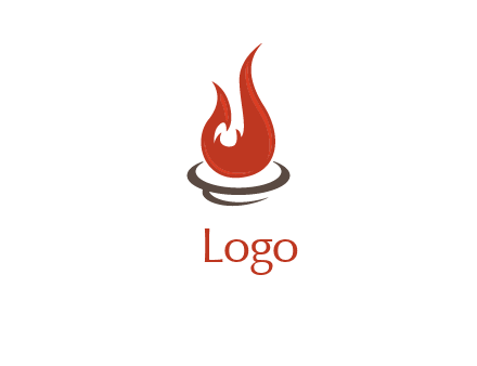 whirls in flame logo