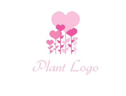 hearts growing on plants logo
