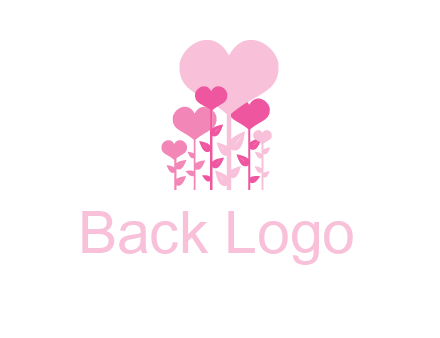 hearts growing on plants logo