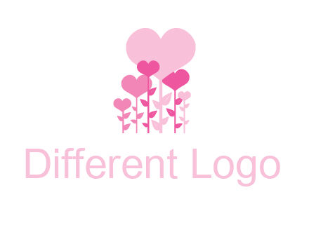 hearts growing on plants logo