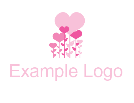 hearts growing on plants logo