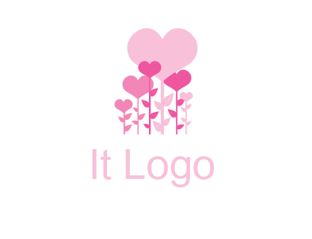 hearts growing on plants logo