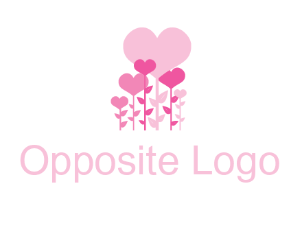 hearts growing on plants logo