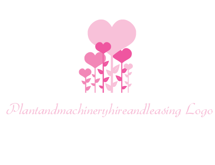 hearts growing on plants logo