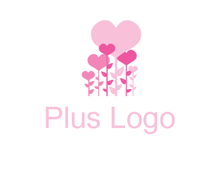 hearts growing on plants logo