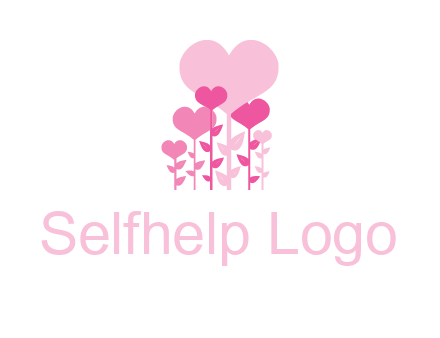 hearts growing on plants logo