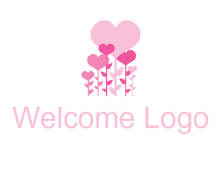 hearts growing on plants logo