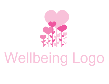 hearts growing on plants logo