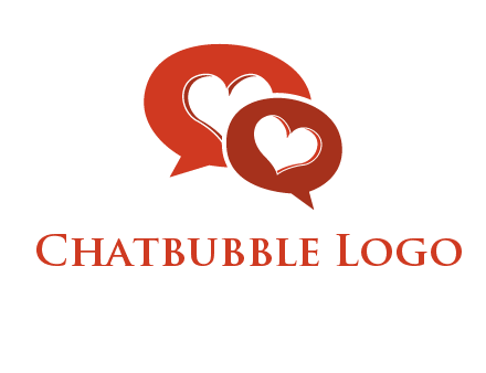 dating agency logo bearing hearts on chat bubbles